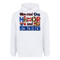 White Memorial day honor and remember Heavyweight Hoodie - Neo Western