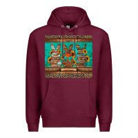 Burgundy western easter bunnies Premium Hoodie - Jasminsmagicworld