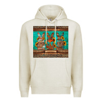 Oatmeal Heather western easter bunnies Premium Hoodie - Jasminsmagicworld