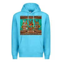 Ocean Blue western easter bunnies Premium Hoodie - Jasminsmagicworld