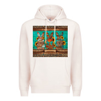 Pale Pink western easter bunnies Premium Hoodie - Jasminsmagicworld