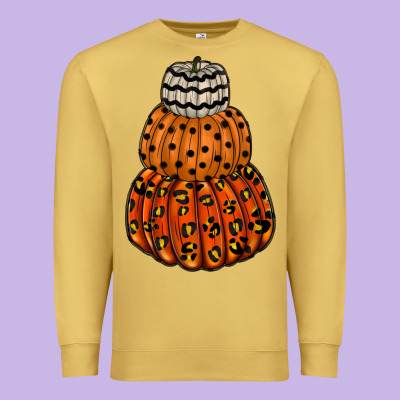 Pumpkin Halloween Premium Sweatshirt Designed By Racoondesign