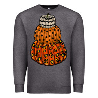 Charcoal Heather pumpkin halloween Premium Sweatshirt - RacoonDesign