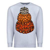Heather Grey pumpkin halloween Premium Sweatshirt - RacoonDesign