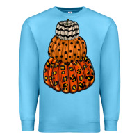 Ocean Blue pumpkin halloween Premium Sweatshirt - RacoonDesign