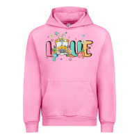 Fuchsia Pink love school bus Urban Hoodie - MaliasSmallBusiness