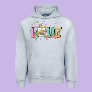 Love School Bus Urban Hoodie Designed By Maliassmallbusiness
