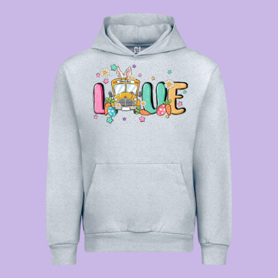 Love School Bus Urban Hoodie Designed By Maliassmallbusiness