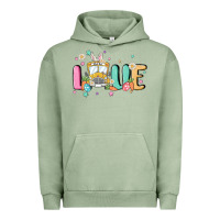 Pigment Oil Green love school bus Urban Hoodie - MaliasSmallBusiness
