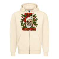 Sandshell Merry Christmas Zipper Hoodie - RanaPortraitStore
