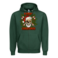 Sports Green Merry Christmas Zipper Hoodie - RanaPortraitStore