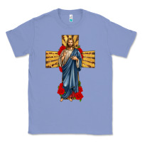 Colony Blue jesus christ cross Classic Tee - texasbilliewilder