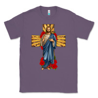 Lavender jesus christ cross Classic Tee - texasbilliewilder