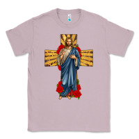 Lilac jesus christ cross Classic Tee - texasbilliewilder
