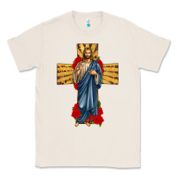 Natural jesus christ cross Classic Tee - texasbilliewilder