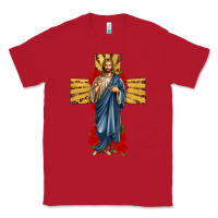 Red jesus christ cross Classic Tee - texasbilliewilder