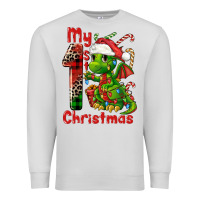 Dove Grey my first christmas dragon Premium Sweatshirt - FaDigitalArtStudio