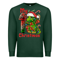 Sports Green my first christmas dragon Premium Sweatshirt - FaDigitalArtStudio