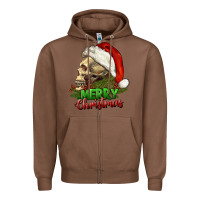 Chestnut Merry Christmas Zipper Hoodie - RanaPortraitStore