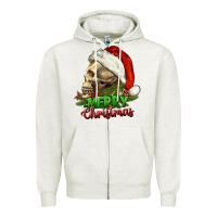 Oatmeal Heather Merry Christmas Zipper Hoodie - RanaPortraitStore