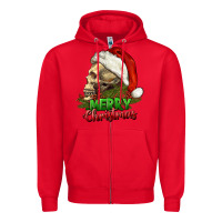 Red Merry Christmas Zipper Hoodie - RanaPortraitStore