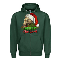 Sports Green Merry Christmas Zipper Hoodie - RanaPortraitStore