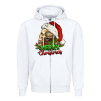 White Merry Christmas Zipper Hoodie - RanaPortraitStore