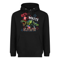 Black Red white rawr 4th of July Heavyweight Hoodie - CowGirlArtShop