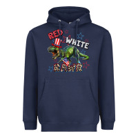 Navy Red white rawr 4th of July Heavyweight Hoodie - CowGirlArtShop