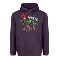 Plum Red white rawr 4th of July Heavyweight Hoodie - CowGirlArtShop