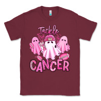 Burgundy tackle cancer halloween ghosts american football Classic Tee - RanaPortraitStore