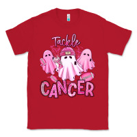 Red tackle cancer halloween ghosts american football Classic Tee - RanaPortraitStore