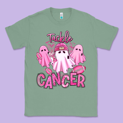 Tackle Cancer Halloween Ghosts American Football Classic Tee Designed By Ranaportraitstore