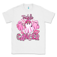 White tackle cancer halloween ghosts american football Classic Tee - RanaPortraitStore