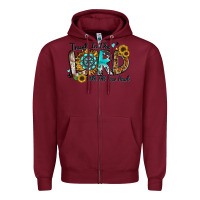 Burgundy trust in the lord with all your heart Zipper Hoodie - Zillion Design Studio