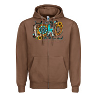 Chestnut trust in the lord with all your heart Zipper Hoodie - Zillion Design Studio