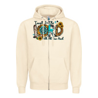 Sandshell trust in the lord with all your heart Zipper Hoodie - Zillion Design Studio