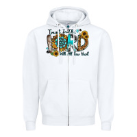White trust in the lord with all your heart Zipper Hoodie - Zillion Design Studio