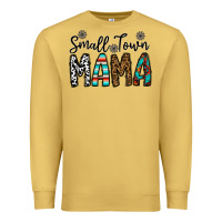 Antique Gold small town mama Premium Sweatshirt - CowhideDigitalArt
