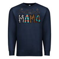 Navy small town mama Premium Sweatshirt - CowhideDigitalArt