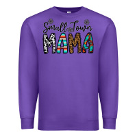 Purple small town mama Premium Sweatshirt - CowhideDigitalArt