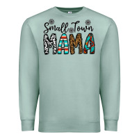 Seafoam small town mama Premium Sweatshirt - CowhideDigitalArt