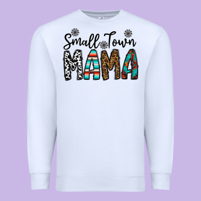 Small Town Mama Premium Sweatshirt Designed By Cowhidedigitalart