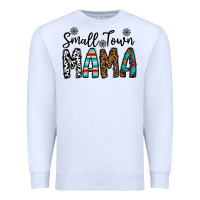 White small town mama Premium Sweatshirt - CowhideDigitalArt