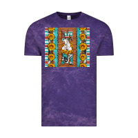Cloud Purple goat family mom sunflowers serape leopard cowhide tumbler Vintage Tee - Artiststas
