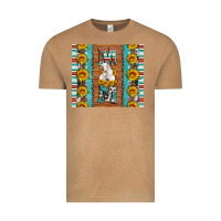 Vintage Camel goat family mom sunflowers serape leopard cowhide tumbler Vintage Tee - Artiststas