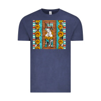 Vintage Denim goat family mom sunflowers serape leopard cowhide tumbler Vintage Tee - Artiststas