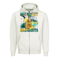 Oatmeal Heather midnight margarita Zipper Hoodie - Zillion Design Studio
