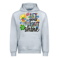 Heather Grey let your light shine Urban Hoodie - MaliasSmallBusiness