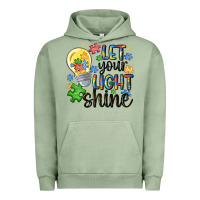 Pigment Oil Green let your light shine Urban Hoodie - MaliasSmallBusiness